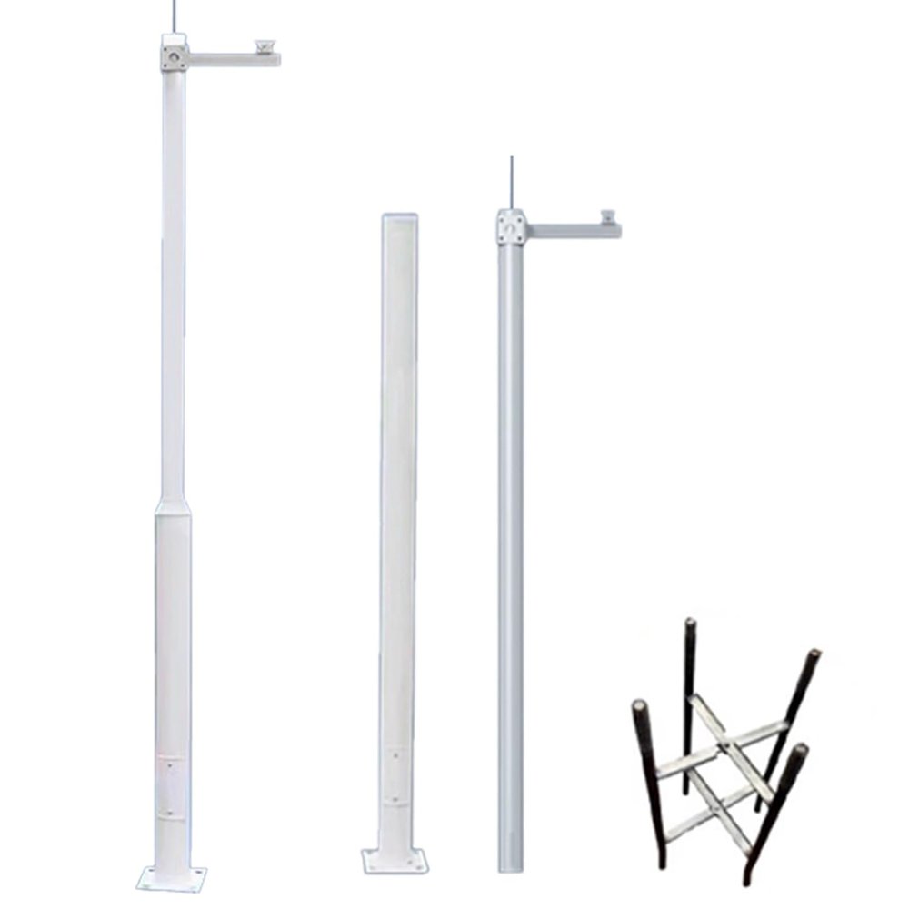 Blazea Heavy Duty Security Camera Bracket Pole, Ground Mount Security Camera Post, Weatherproof Surveillance Camera Mounting Extension Pole for Outdoor(3.5m (11.5ft))