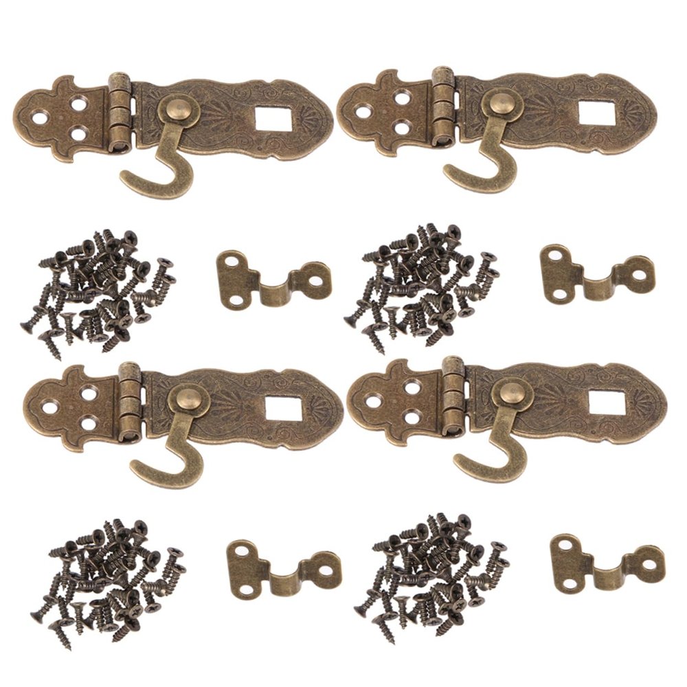 4pcs Retro Notebook Journal Latch Slam Latch Buckle for Notebook Lined Lock for Diary Antique Lock Hasps