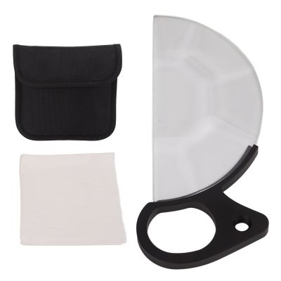 80mm Handheld Semicircle Kaleidoscope Filter, Optical Glass Camera Special Effects Filter for Innovative Night Photography, with Finger Grips for Flexible Use