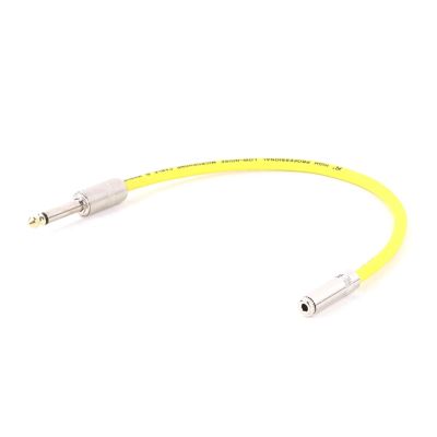 ROBAUN 1PCS Colorful 3.5mm Stereo Female Jack to 6.35mm TS Male Jack Cable for Guitar Microphones Etc 0.3M-15M(Yellow,1m)