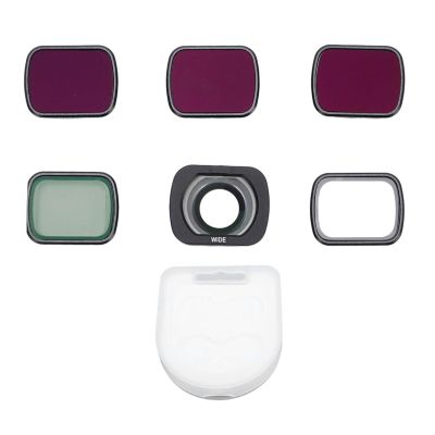 6Pcs Filters Set for Flip Drone, 6 in 1 Wide Angle ND32 ND64 Black Soft ND128 CPL for Flip Vlogging Drone, Multi Coated Prevent Distortion Photography Lens