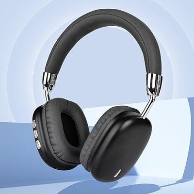 YGVCDRY B36 Wireless Bluetooth 5.3 Over-Ear Headphones, 8H Playtime ANC Noise Cancelling Headphones, Foldable, Ergonomic, HD Microphone, for Mobile/PC/Game Console (Black)