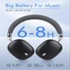 YGVCDRY B36 Wireless Bluetooth 5.3 Over-Ear Headphones, 8H Playtime ANC Noise Cancelling Headphones, Foldable, Ergonomic, HD Microphone, for Mobile/PC/Game Console (Black) view 3