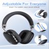 YGVCDRY B36 Wireless Bluetooth 5.3 Over-Ear Headphones, 8H Playtime ANC Noise Cancelling Headphones, Foldable, Ergonomic, HD Microphone, for Mobile/PC/Game Console (Black) view 4