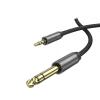 YWZBQL Wen ST 6.5 to 3.5 Ja-ck Aux Cable Adapter for Guitar Amplifier TRS Audio Cable Ja-ck 3.5mm to 6.5mm Audio Cable Auxiliar(PVC Shell-Black,1m) view 1