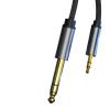 YWZBQL Wen ST 6.5 to 3.5 Ja-ck Aux Cable Adapter for Guitar Amplifier TRS Audio Cable Ja-ck 3.5mm to 6.5mm Audio Cable Auxiliar(PVC Shell-Black,1m) view 2