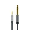 YWZBQL Wen ST 6.5 to 3.5 Ja-ck Aux Cable Adapter for Guitar Amplifier TRS Audio Cable Ja-ck 3.5mm to 6.5mm Audio Cable Auxiliar(PVC Shell-Black,1m) view 3