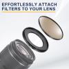 PATIKIL Step Down Ring Adapter 58mm to 49mm, 2 Pcs Filter Step-Down Rings Camera Lens Filters Metal Ring Digital for ND IR DSLR Lenses, Black view 4