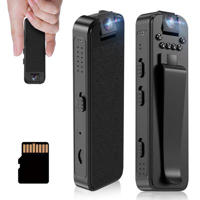 Mini Body Camera with 64GB Memory Card,Premium Portable 1080P Small Body Camera with Night Vision and Motion Detection Wearable for Office, Law Enforcement, Security Guard (64GB)