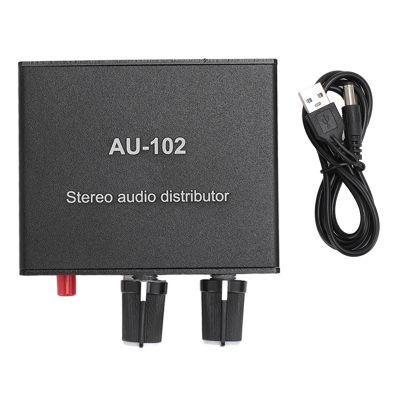 2 Channel Sound Amplifier Independent Control Stereo Sound Distributor Sound Preamplifier for Home Entertainment System
