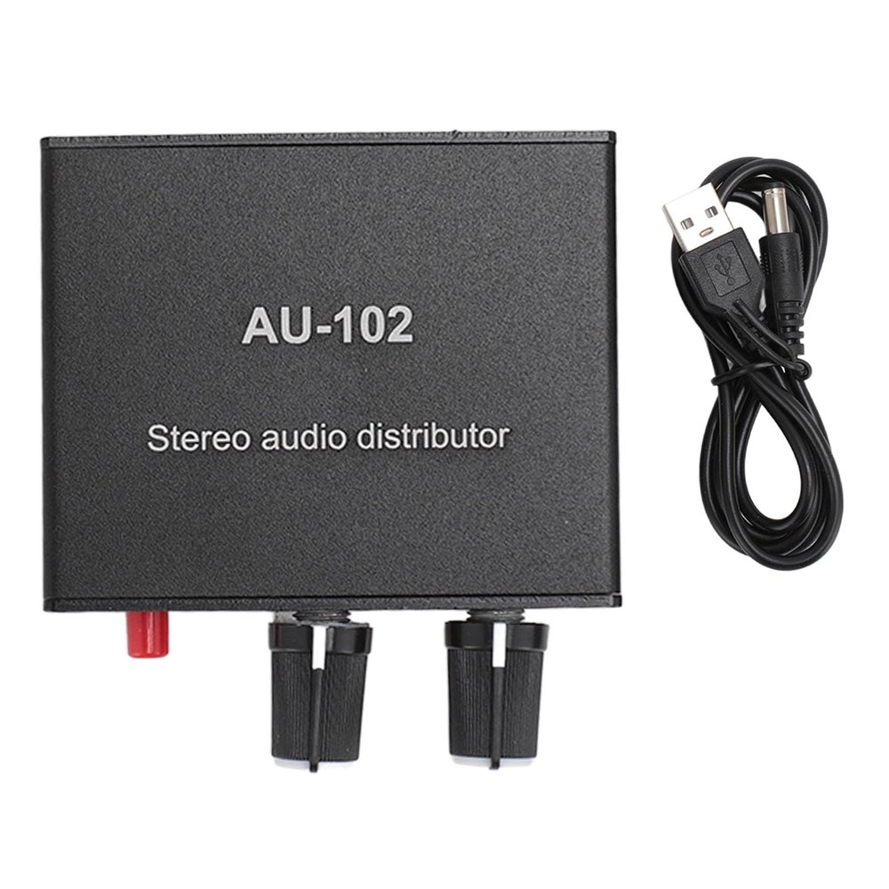 2 Channel Sound Amplifier Independent Control Stereo Sound Distributor Sound Preamplifier for Home Entertainment System