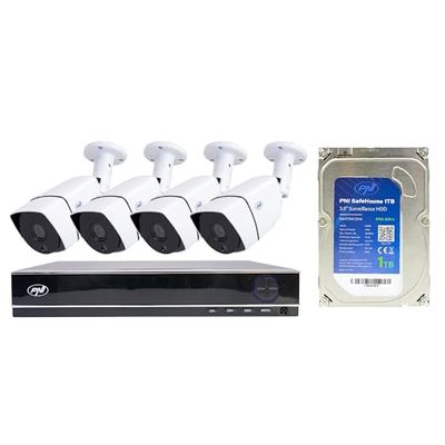 PNI House PTZ1300 Full HD AHD Video Surveillance kit with 4 2MP, 1080P Outdoor Cameras and PNI SafeHouse 1TB Included
