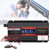 3000W Pure Sine Wave Inverter - DC 12V to AC 110V, 2 Outlets, 1 USB Port, LCD Display, Indoor/Outdoor Power Supply, Ideal for Camping & Emergency Use view 1