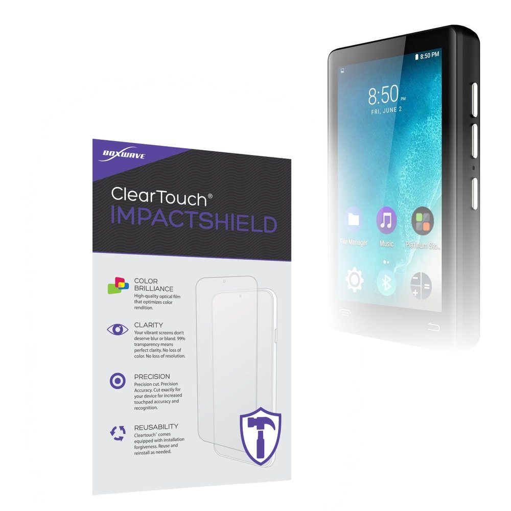 BoxWave Screen Protector Compatible with Samvix iPlatinum Music Q5 - ClearTouch ImpactShield (2-Pack), Impenetrable Screen Protector Flexible Film