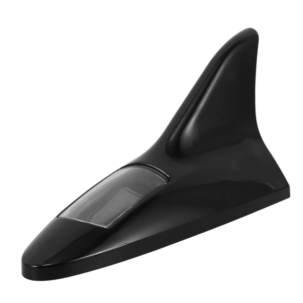 Cabilock Led Car Rear Shark Fin Antenna Solar Warning Light Easy Install Roof Antenna Cover