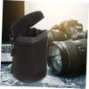 LAPYAPPE Camera Lens Pouch Shockproof Storage Case for Lenses Compact Pu Bag for Photographers Lightweight Stylish Accessory for and More view 3