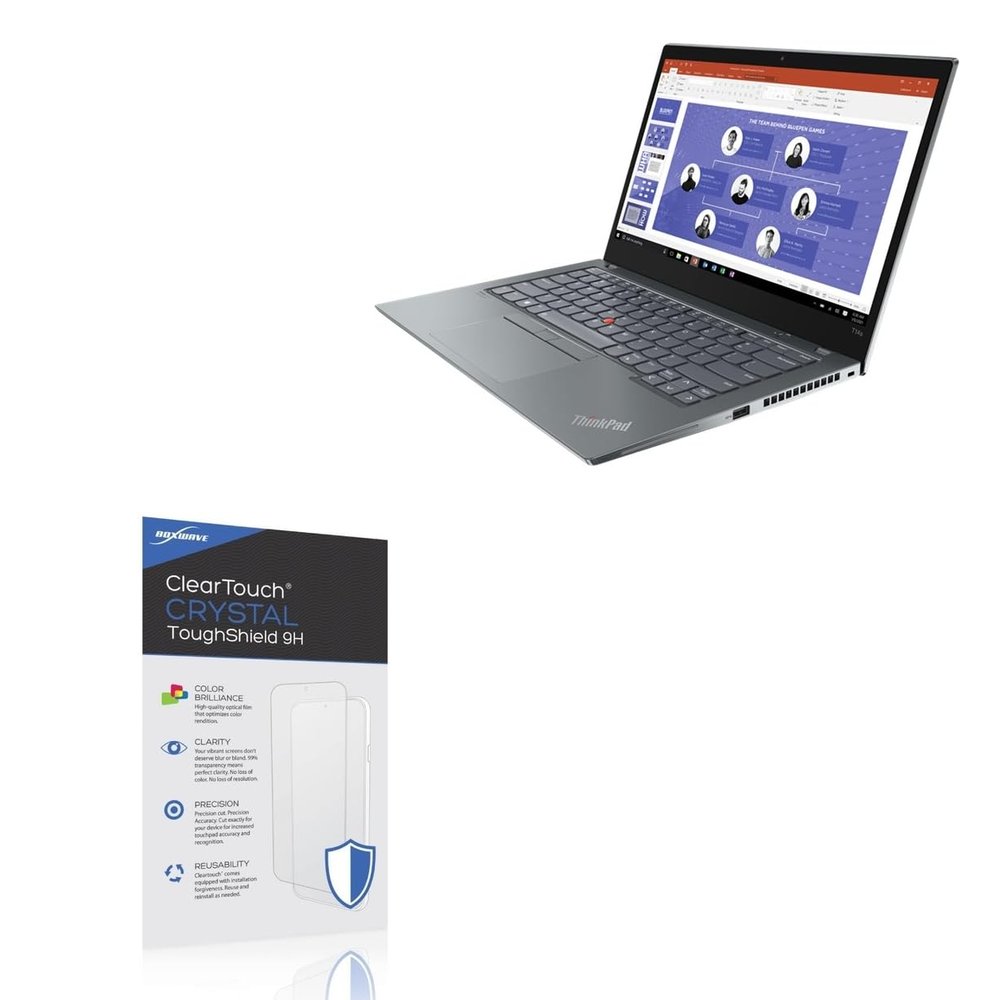BoxWave Screen Protector Compatible with Lenovo ThinkPad T14s (20XF) - ClearTouch Crystal ToughShield 9H (2-Pack), Clear 9H Tough Flexible Film Screen Protector