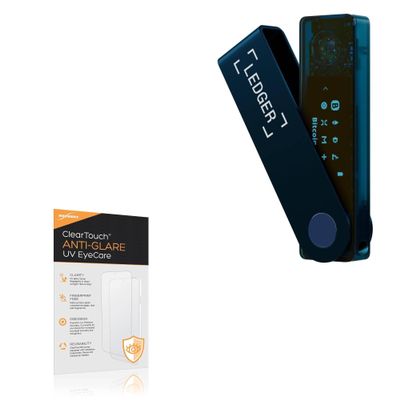 BoxWave Screen Protector Compatible with Ledger Nano X - ClearTouch Anti-Glare Anti-UV EyeCare (2-Pack), Filters Out Harmful Blue Light Reduce Fatigue