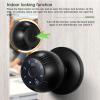 Depisuta Smart Door Knob, 5 in 1 WiFi Fingerprint Door Lock Supports Password, Card, Key and App Control Emergency USB Charging Keyless Biometric Lock for Bedroom Apartments (Black) view 4