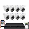 GW Security 8 Channel NVR UltraHD 4K Face Recognition LPR Commercial NDAA & TAA Compliant Security Camera System with 8 x 8MP @25FPS Outdoor & Indoor PoE Turret Cameras, CCTV for Business view 1