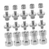 DIYEAH 20pcs Metal 1/4 to 3/8 Screw Adapter Set for Camera and Tripod Threaded Converter Mount Silver Finish Compatible DSLR Microphones and Accessories view 1