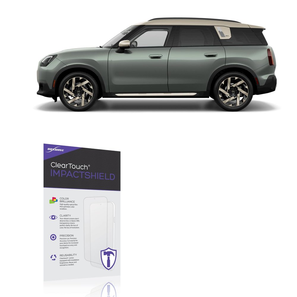BoxWave Screen Protector Compatible with Mini 2025 Countryman Display (9.4 in) - ClearTouch ImpactShield (2-Pack), Impenetrable Screen Protector Flexible Film