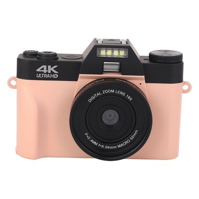 Retro 4K Digital Camera 56MP 16X Zoom Flip Screen Compact Camera for Travel Recording