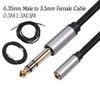 bodateng 6.35mm to 3.5mm Audio Cable 1/4 Male to 1/8 Female Headphone Stereo Adapter Cord for Amplifiers Guitar Keyboard Piano Parts(0.3M) view 2