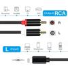 bodateng 2 R/CA Y Splitter Cable for 14 13 12 11 Pro Max X 7 8 Plus SE USB Connector TV Car Subwoofer Phono Plug 2/3/5/8 Meters(1m) view 3