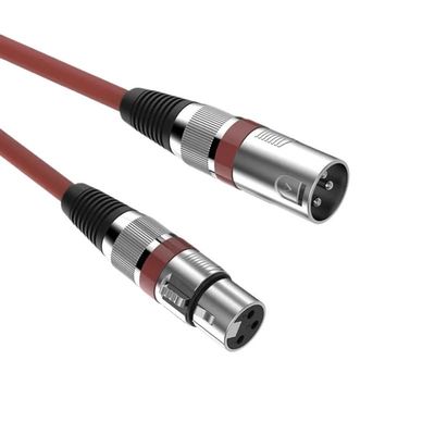 bodateng XLR Cable Male to Female M/F 3Pin OFC Audio Cable Foil+Braided Shielded for Microphone Mixer Amplifier 1m 2m 300cm 5m 10m(Brown,3m)