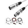 bodateng XLR Cable Male to Female M/F 3Pin OFC Audio Cable Foil+Braided Shielded for Microphone Mixer Amplifier 1m 2m 300cm 5m 10m(Brown,3m) view 2