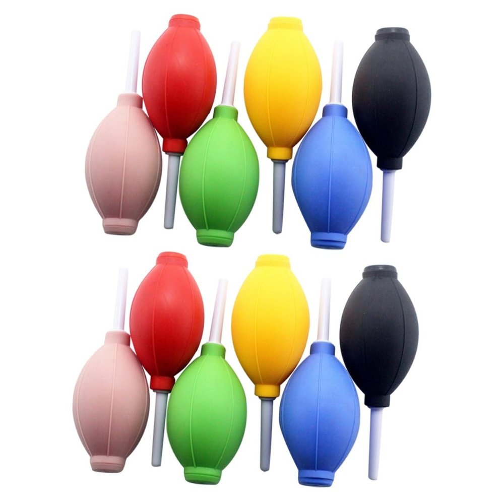 GAROZATION 12pcs Air Blower Cleaning Kit for Camera Lenses and Electronics TPE Material No Leakage Design for Dust Removal and Eyelash Extension Drying