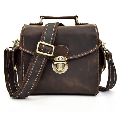 AFPSDLFJDLS Leathe Camera Bags Retro Cowhide Photography Hand Bag Casual Shoulder Tote Travel Outdoor Photo Bag Case