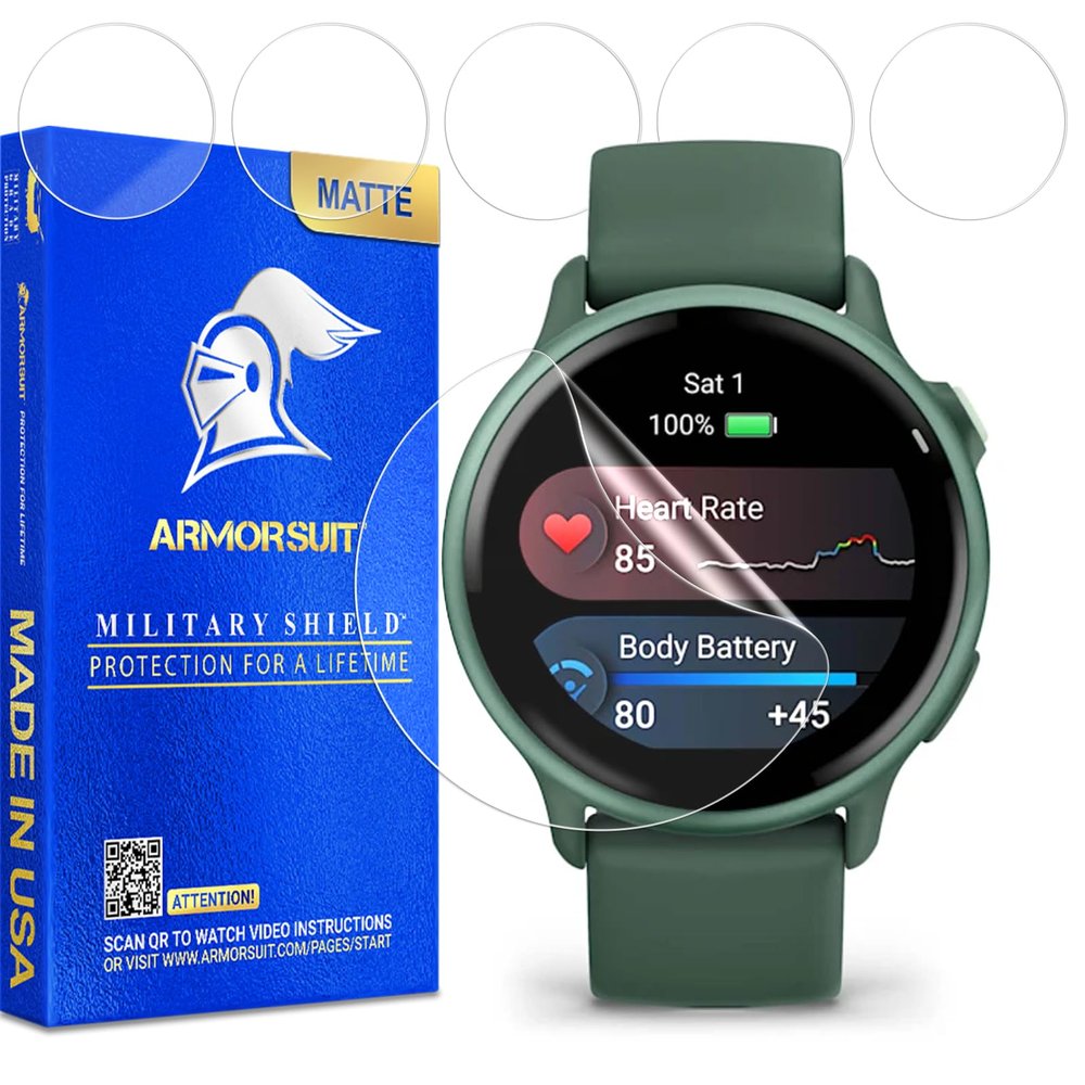 ArmorSuit 6 Pack for Garmin Vivoactive 6 Anti-Glare Screen Protector MilitaryShield Matte Film - Made in USA