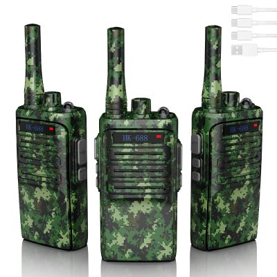 BUKEWIT Walkie Talkies Long Range 3Pcs,Walkie Talkies for Adults Long Range,Rechargeable Two Way Radio,16 Channels Radios with Type-C Cable,Emergency Radio Camping Accessories for Outdoor,Hiking