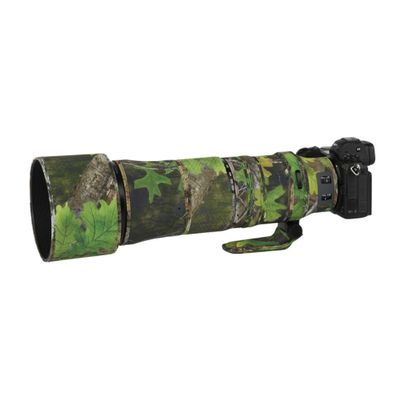 ZZQ&CCF Waterproof Camo Lens Cover for Nikon NIKKOR Z 180-600mm f/5.6-6.3 VR Camouflage Lens Rainproof Protective Cover #Green Leaves