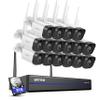 ANNKE Wireless Outdoor Security Cameras System, Expandable 16CH 4K NVR with 8TB HDD, 16 Pcs 3MP WiFi Cameras Outdoor, 100ft Night Vision, 2-Way Audio,Remote Access, Human Detection, 24/7 Recording view 1