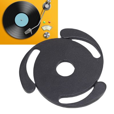 45 RPM Record Adapter, Solid Aluminum Alloy Spindle Adapter for 7 Inch Turntables, 45 Record Insert for Turntable Player (Black)