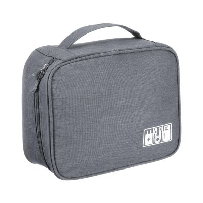PATIKIL Travel Cable Organizer Bag, Portable Camera Case Electronic Organizer Pouch Digital Storage Carrying Case for Lens Charger Cord Earphone Personal Items, Gray