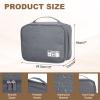 PATIKIL Travel Cable Organizer Bag, Portable Camera Case Electronic Organizer Pouch Digital Storage Carrying Case for Lens Charger Cord Earphone Personal Items, Gray view 2