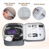 PATIKIL Travel Cable Organizer Bag, Portable Camera Case Electronic Organizer Pouch Digital Storage Carrying Case for Lens Charger Cord Earphone Personal Items, Gray view 3