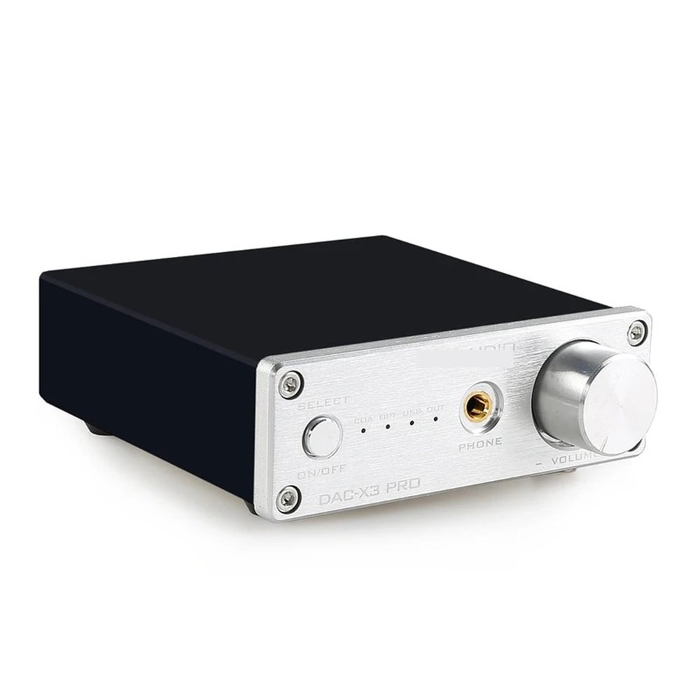 DAC-X3PRO USB DAC ess9023 mini Digital Amplifier Headphone to Analog Converter Portable decoder amp Headphone(Silver)