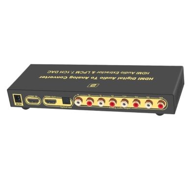 D3LX0Z1 4K HD Audio Extractor 7.1CH LPCM Multi Channel DAC RAC Digital to Analog Converter for Amplifier/Speakers/(HD370-EU)