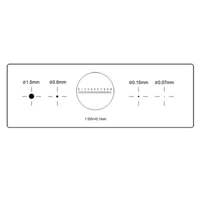 Microscope Kit 2pcs Transparent PET Gauge Point Measuring Ruler 76x26x0.1mm Microscope Micrometer Calibration Ruler Microscope Lens Adapters