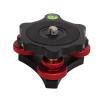 LP 64 Camera Tripod Ball Head Leveling Base, Aluminum Triple Wheel Leveler with Bubble Level, 3/8in Screw for SLR, 5 Adjustment, Anodic Oxidation Treatment, 15Kg Load, Blac view 4
