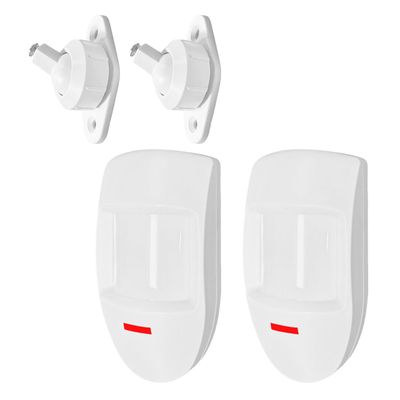 Motion Sensor Detector, 12V Infrared Security Motion Sensor Alarms System Detector PIR Driveway Alert, Anti Theft Home Security Alert System (2-Pack)