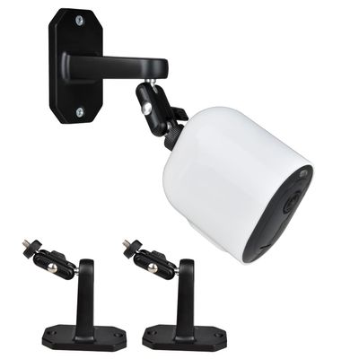 2 Pack Wall Mount for Arlo Pro/Pro2/Pro3/Pro4/Ultra/Ultra2/Essential Spotlight Camera, 360-Degree Adjustable Indoor/Outdoor Mounting Bracket for Your Surveillance Camera (Black)
