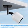2 Pack Wall Mount for Arlo Pro/Pro2/Pro3/Pro4/Ultra/Ultra2/Essential Spotlight Camera, 360-Degree Adjustable Indoor/Outdoor Mounting Bracket for Your Surveillance Camera (Black) view 4