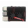 Ultra-Thin Black Case Shell Box Dual Fan Heatsink for Raspberry Pi 4 Model B 4B view 2