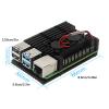 Ultra-Thin Black Case Shell Box Dual Fan Heatsink for Raspberry Pi 4 Model B 4B view 4